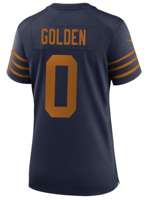 Women 2025 Green Bay Packers 0 Golden blue Classic Nike game NFL Jersey